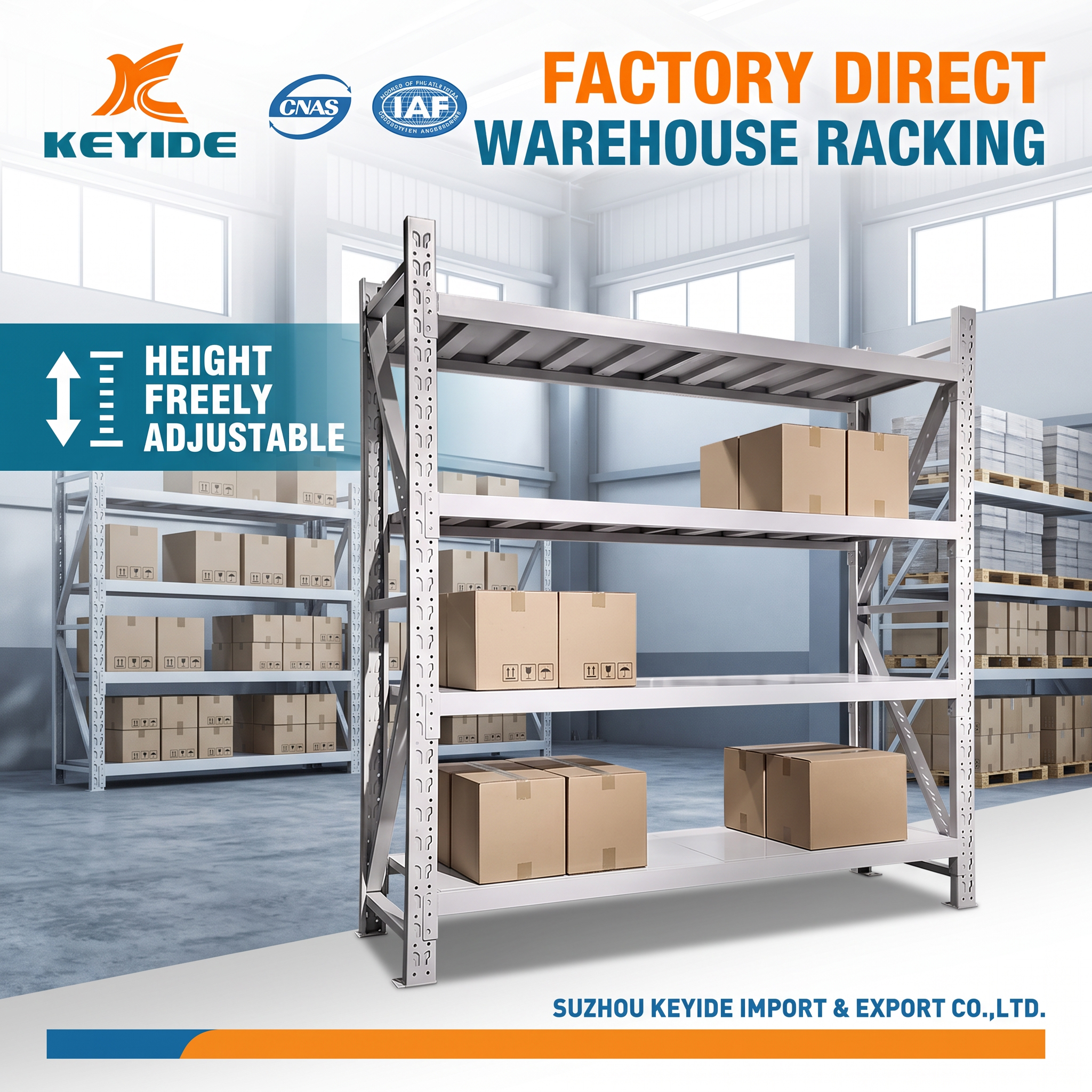 Medium Heavy Duty Adjustable Steel Storage Rack Boltless Metal Shelving for Saudi Warehouse Garage