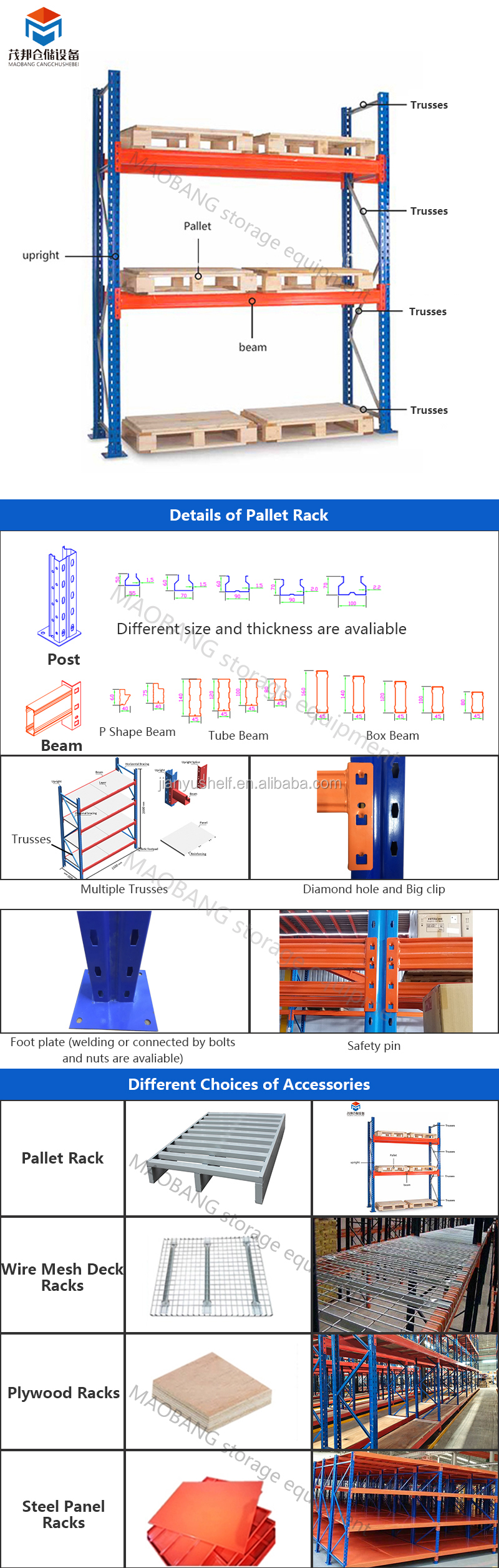 Industrial Warehouse Storage Rack Structure