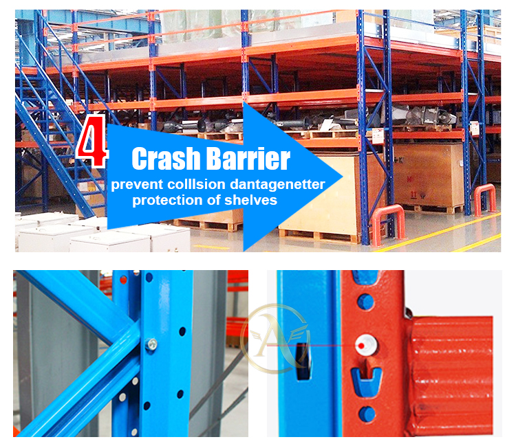 Custom Heavy Metal Interlayer Two-Level Platform Storage Racks Durable Steel Shelving System for Warehouses