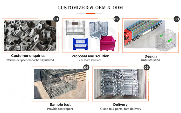 Galvanized Steel Pallet Rack Hanging Metal Wire Mesh Shelf Dividers