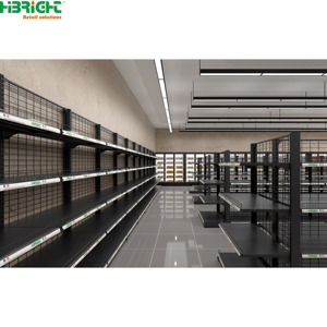 Gondola Supermarket Shelving 6-Tier Metal Heavy Duty Rack