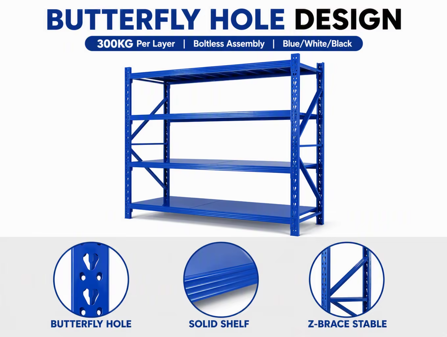 Heavy Duty Pallet Rack 5 Tier Warehouse Storage Shelving Yellow Beam Steel Rack Adjustable for Industrial Warehouse