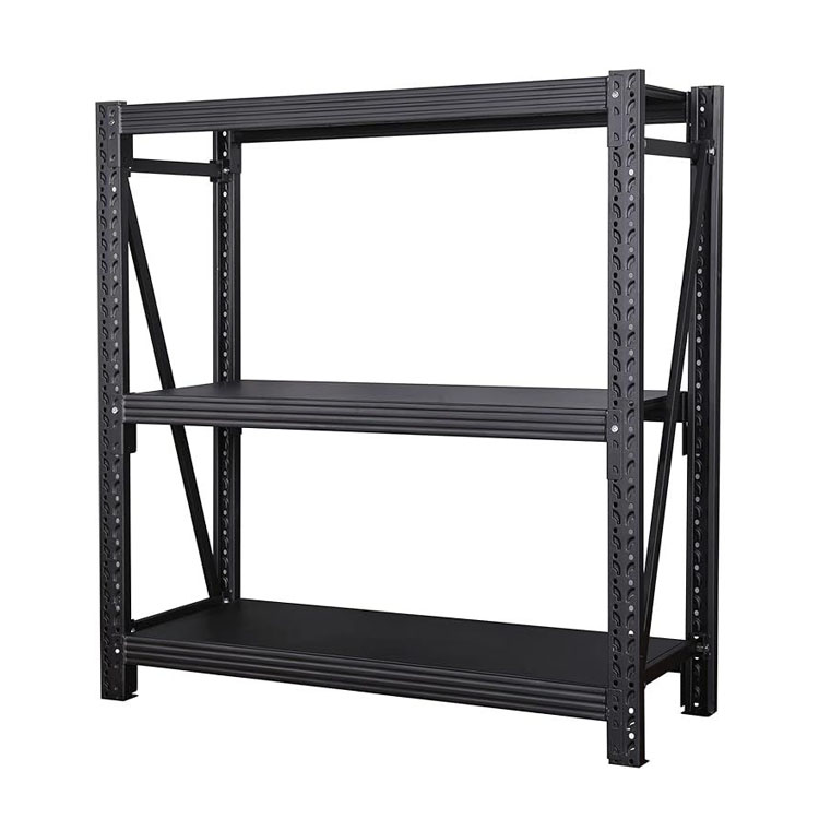 Industrial Boltless Light Duty Steel Shelving, Adjustable 4-Tier Warehouse Picking Rack System