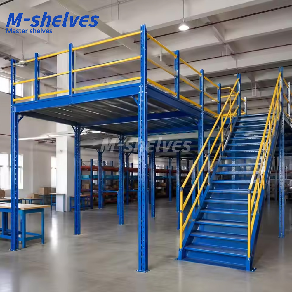 Heavy-duty Steel Shelving Shelf Platform &amp; Mezzanine Rack Detachable Custom Modular Design Anti-Corrosion for Warehouse Storage