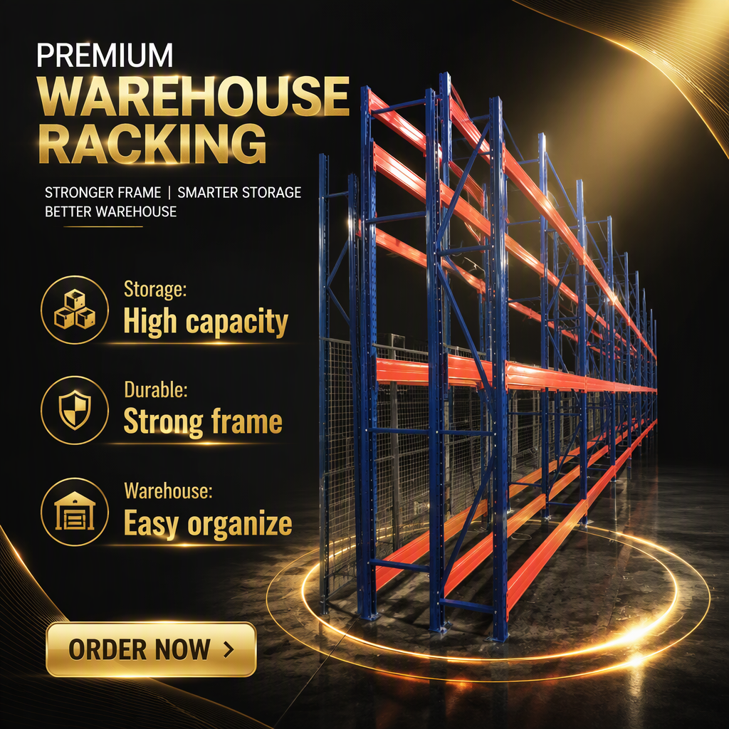 650KGS Layer Heavy Duty Steel Beam Racking Adjustable Detachable Powder Coated Blue Orange Warehouse Storage System