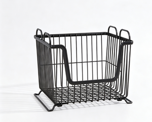 Single-layer Floor-standing Narrow-slot Modern Minimalist Iron Wire Shelving Unit