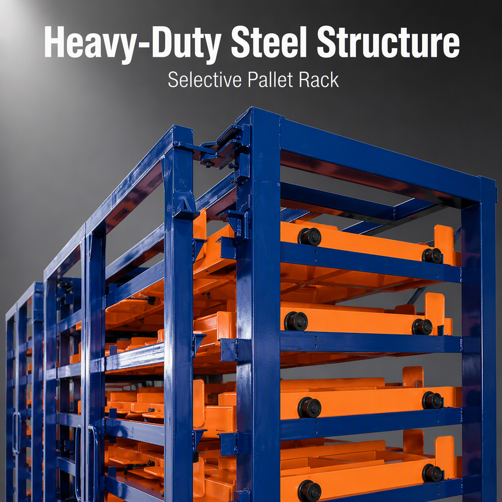 Adjustable Movable Steel Selective Pallet Rack with 2 Layers ESd Protection Electric Mobile Racking System for Industrial Use