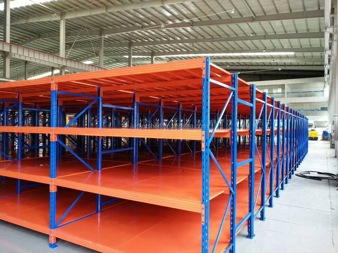 Heavy duty racking with steel panel/steel board