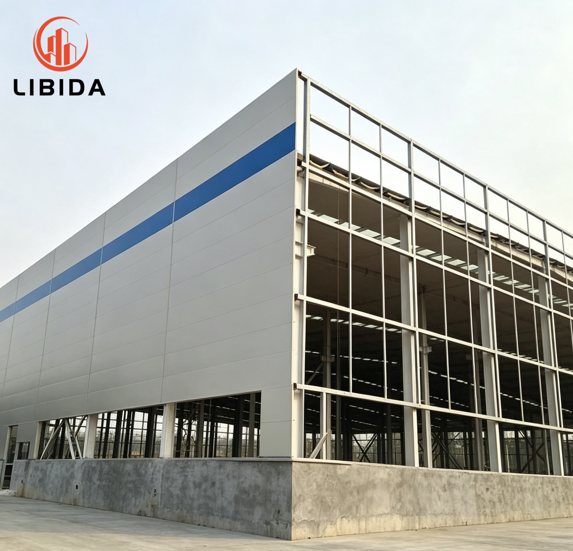 Custom Prefabricated Heavy Duty Steel Structure Frame Q235 Hot Rolled H Beam Welded Industrial Building Structure Warehouse