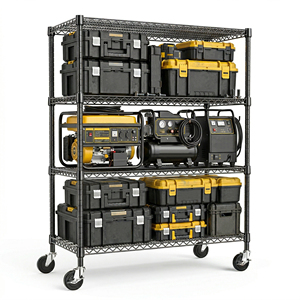 MZG USA Warehouse Local Stock 4 Tier Wire Metal Storage Rack