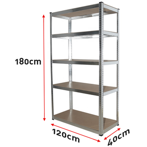 6-Tier Extra Tall Metal Shelving 222x90x40cm Storage Rack