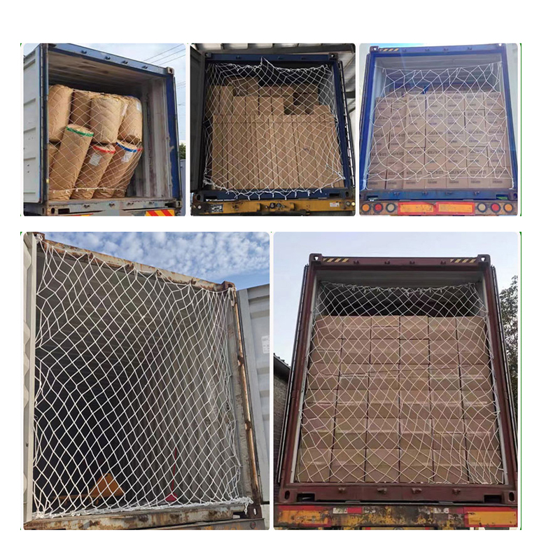 Wholesale Qianshun Adjustable Various Color PP Knotless Net Knotted Net Lightweight Car Trailer Truck Container Pallet Cargo Net