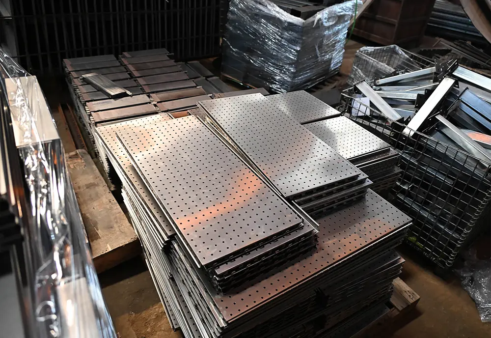 Laser cutting machine for structural racking plates