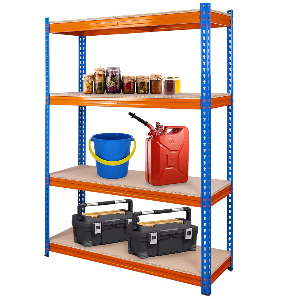 High-Load 5-Layer Steel Corrosion Protection Galvanized Automated Retrieval Adjustable Warehouse Shelves 150kg/layer Snap-In
