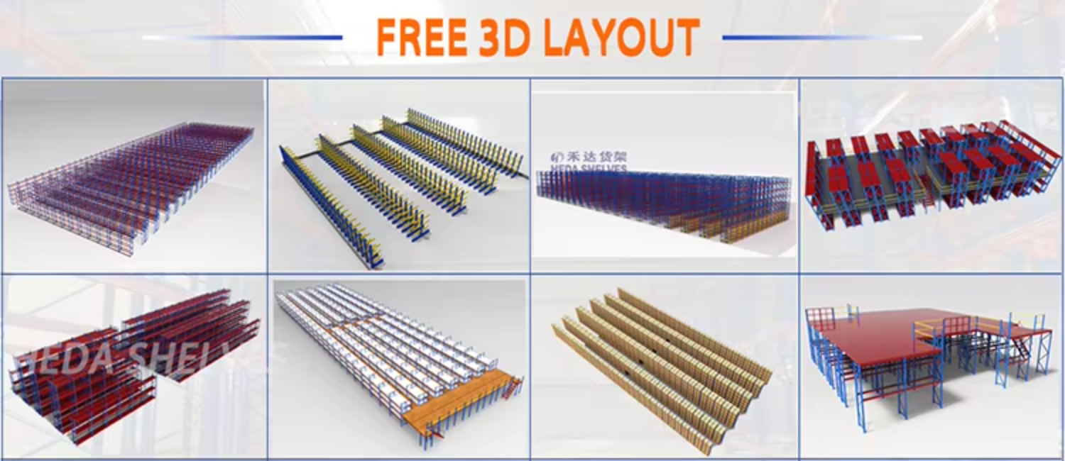 Free 3D Warehouse Rack Layout Design