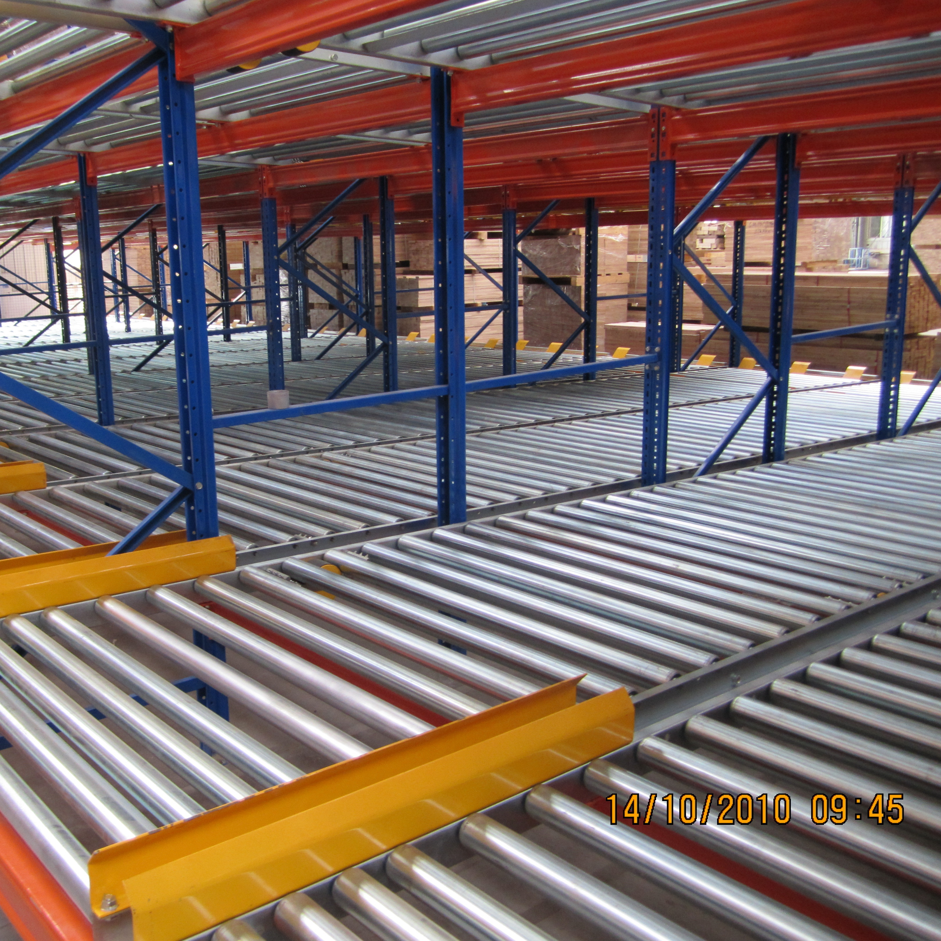 Warehouse High Density Gravity Roller Pallet Flow Racking