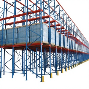 2-Layer Steel Through-Aisle Drive-In Heavy-Duty Warehouse Shelving System