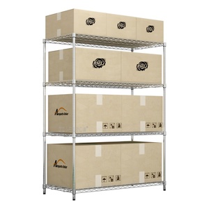 4 Tiers NSF Chrome Plated Solid Steel Wire Shelving