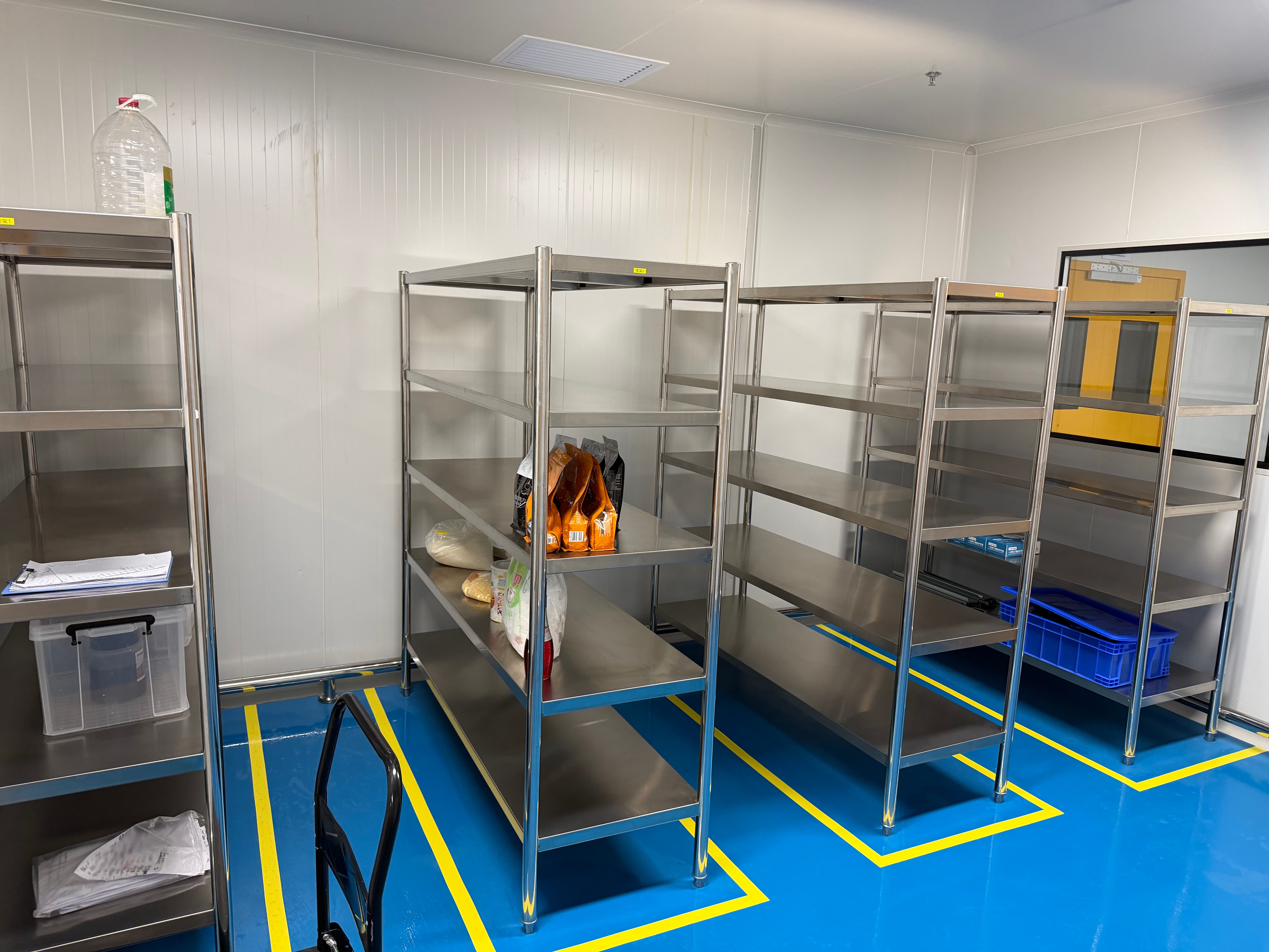 Heavy Duty SUS304 Stainless Steel Shelving, Movable Storage Rack with Casters, Custom Length Width Height Acceptable