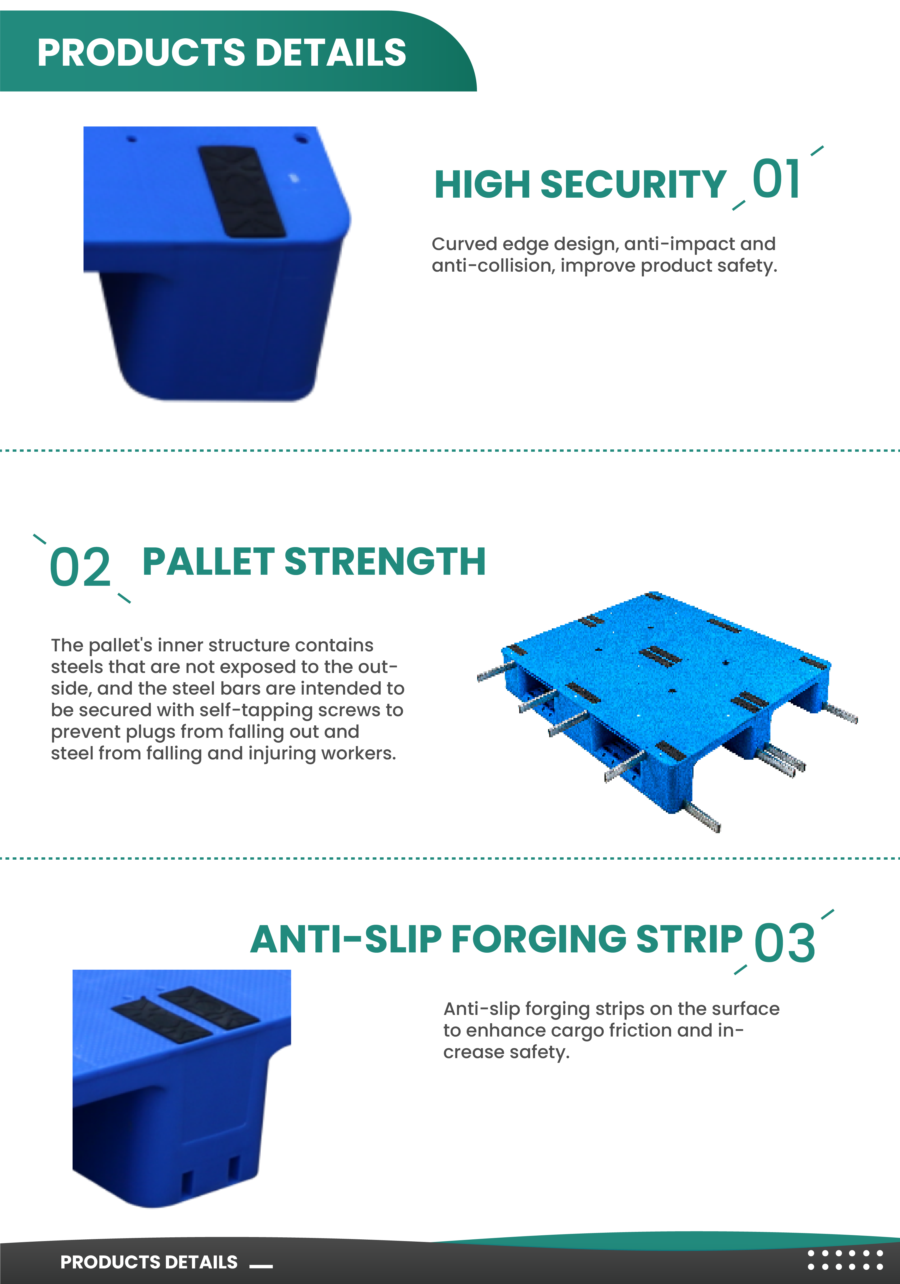 Plastic Pallet Bottom Structure