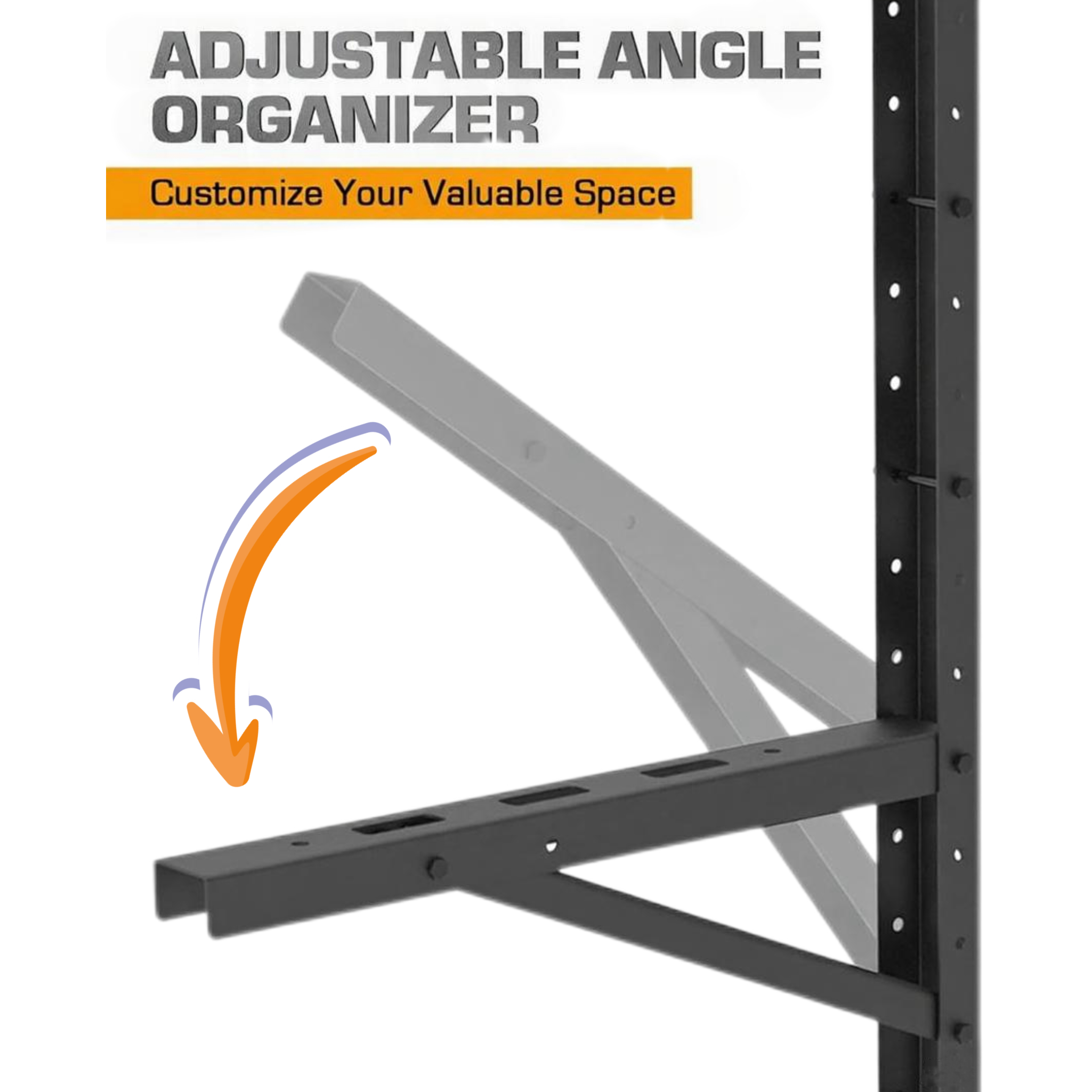 Quick Assembly Wall Mount Heavy Duty Steel 3-Tier Adjustable Shipping Container Storage Shelving &amp; Racking