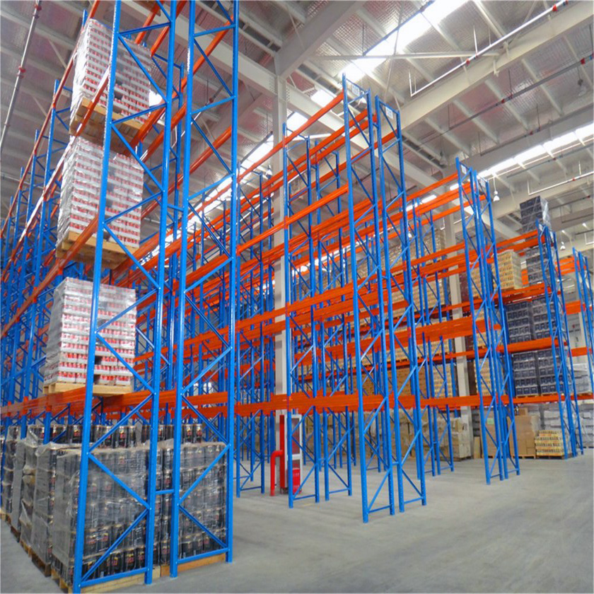 Adjustable Steel Selective Beam Pallet Rack With Powder Coated Surface For Supermarket And Warehouse Storage