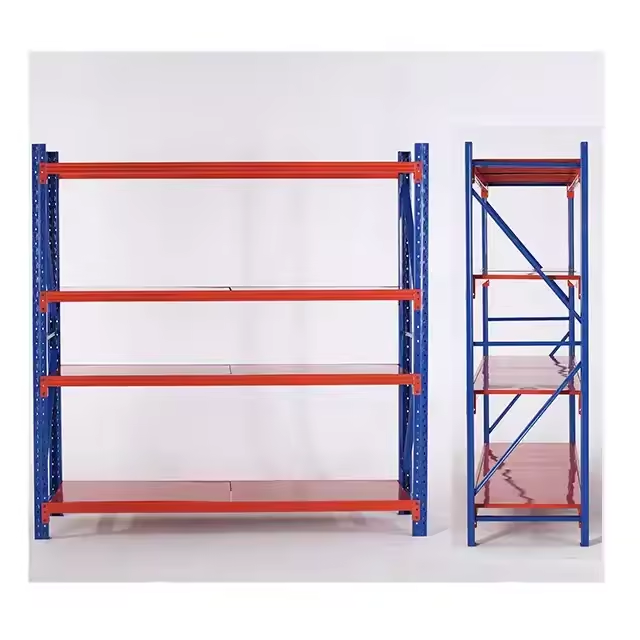 Custom 4 Tier Light Duty Shelves Assemble Steel Equipment Warehouse Racking Storage Rack System
