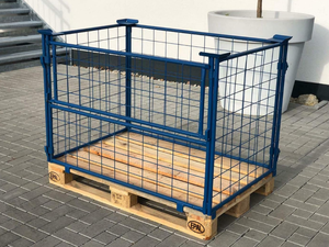 Durable Foldable Heavy Duty Powder Coating Wire Mesh Storage Box Pallet