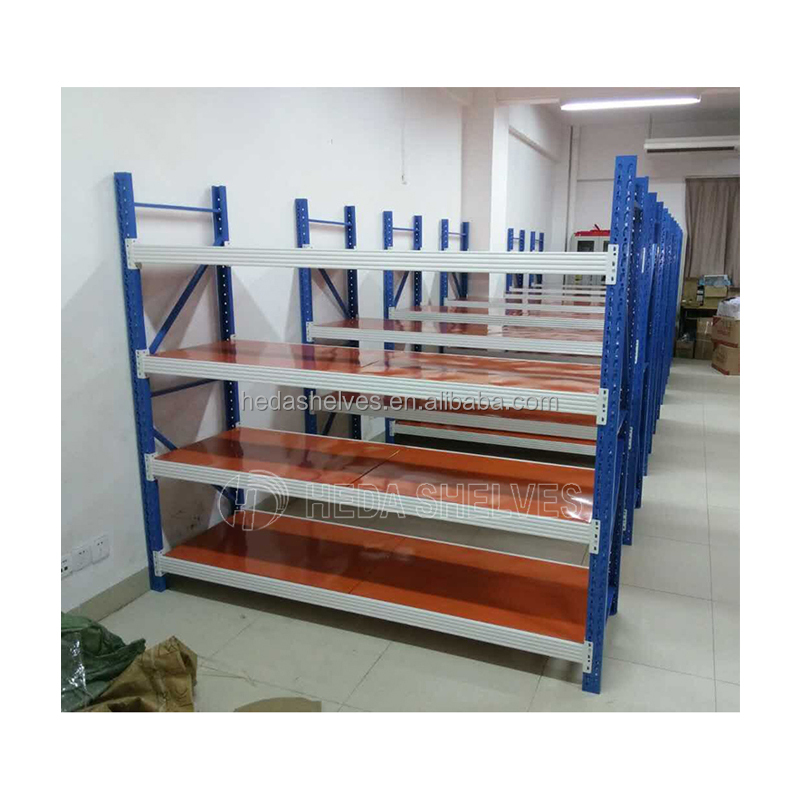 Heda Manufacturer Metal Storage Shelves Heavy Duty Adjustable Steel Garage Shelving Long Span Industrial Warehouse Racks
