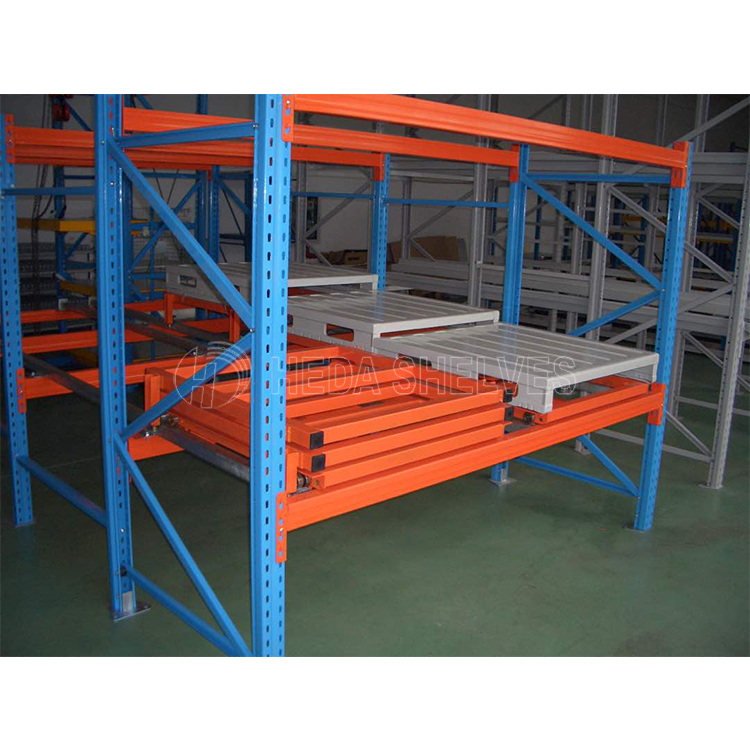 Push Back Racking System Vietnam Customization Heavy Duty Steel Screw Assembly Electrostatic Powder Coating