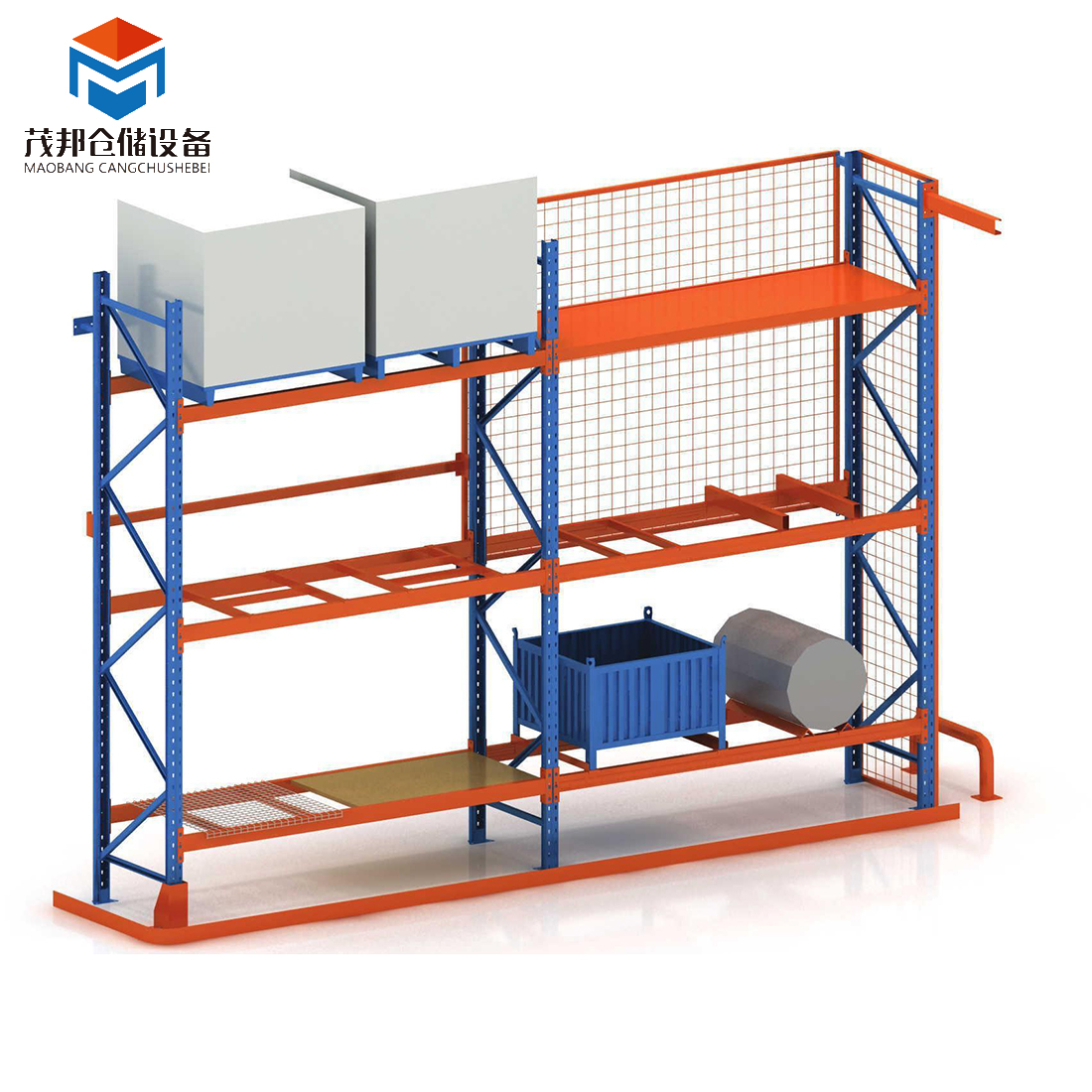 Warehouse heavy duty metal adjustable double deep selective pallet storage rack