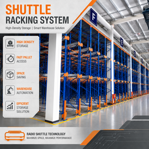 Heavy Duty Radio Shuttle Pallet Racking System High Density Storage