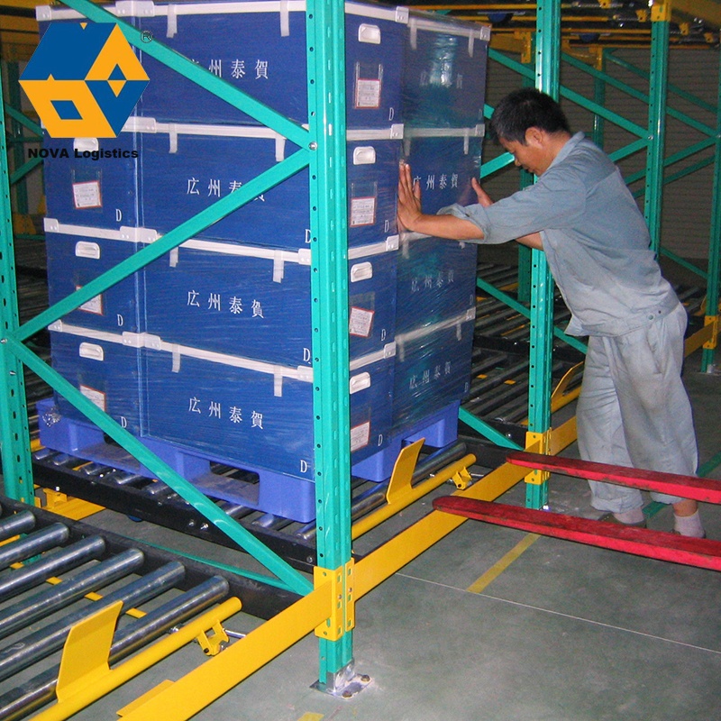 NOVA Warehouse Storage Steel Gravity Flow Rack, Heavy Duty Gravity Pallet Racking/