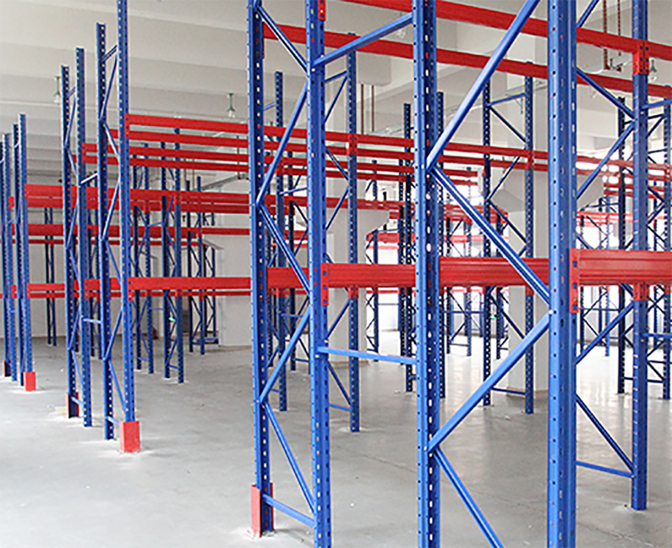 Wholesale Heavy Beam Style Drive-Through Iron Metal Mezzanine Racks ESD Protection Powder Coated Finish For Warehouse Storage