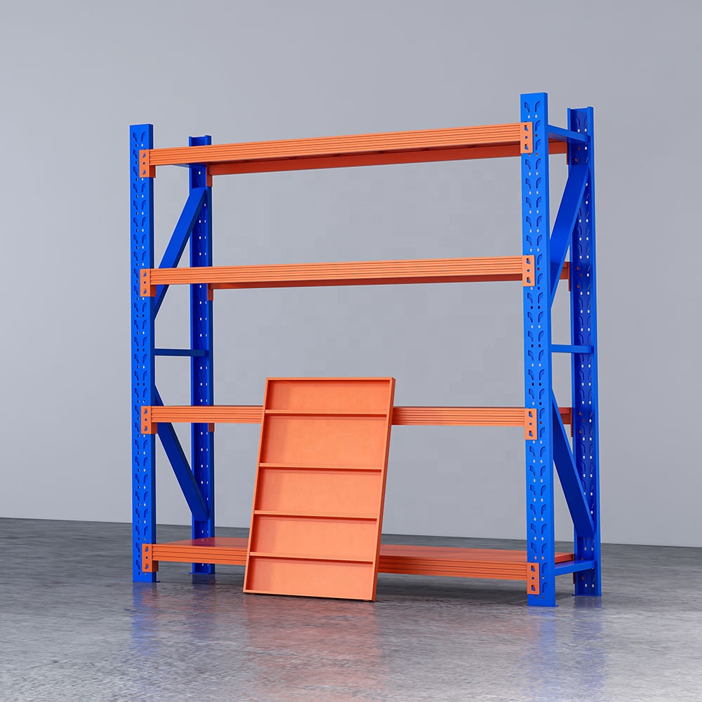Storage Shelving System 4 Layer Stackable Heavy Duty Sturdy Iron/Steel Frame Powder Coated Large Capacity Garage Rack Rack