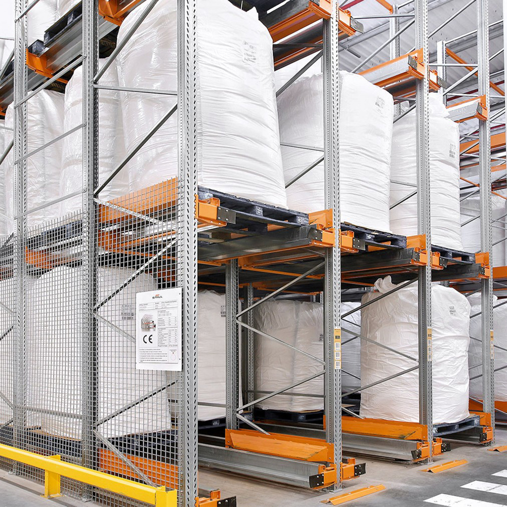 Smart Design High Density Heavy Duty 4 Way Pallet Shuttle Rack ASRS System Corrosion-Resistant Powder Coated Adjustable Layers