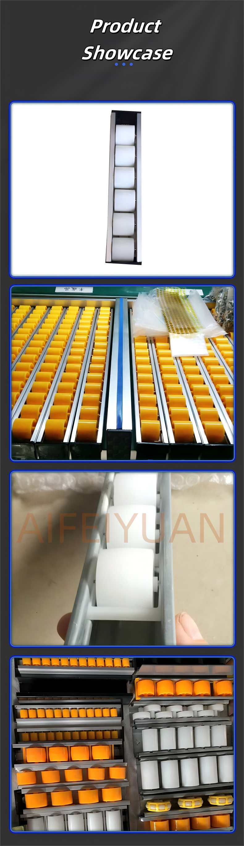 Industrial Conveyor Roller Sliding Track Application View 7