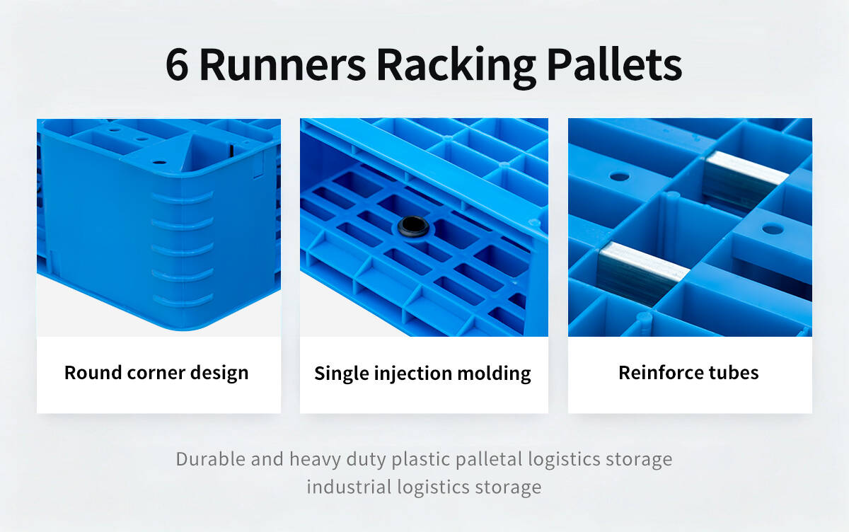 High-Bay Racking Double Face Plastic Pallet Grid Top HDPE 1200x1000 Heavy Load Factory Bulk Order