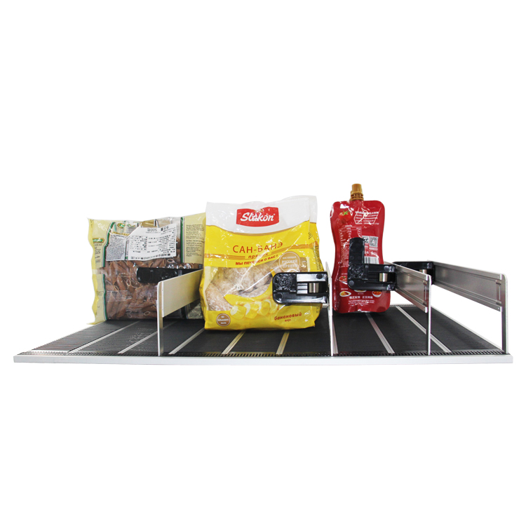 Cabinet Tray Lane Shelf Pusher System Retail Display Divider Spring Loaded Adjustable Pack Product Shelf Pusher System