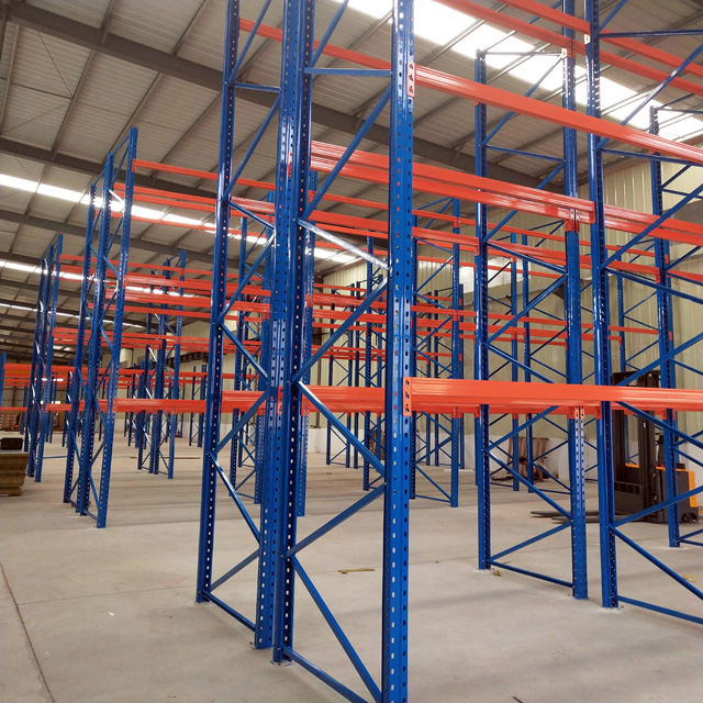 Adjustable Steel Selective Beam Pallet Rack With Powder Coated Surface For Supermarket And Warehouse Storage