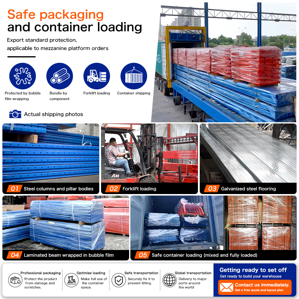Multi Tier Warehouse Mezzanine Rack Heavy Duty Steel Storage Platform Industrial Shelving Space Saving Customized System