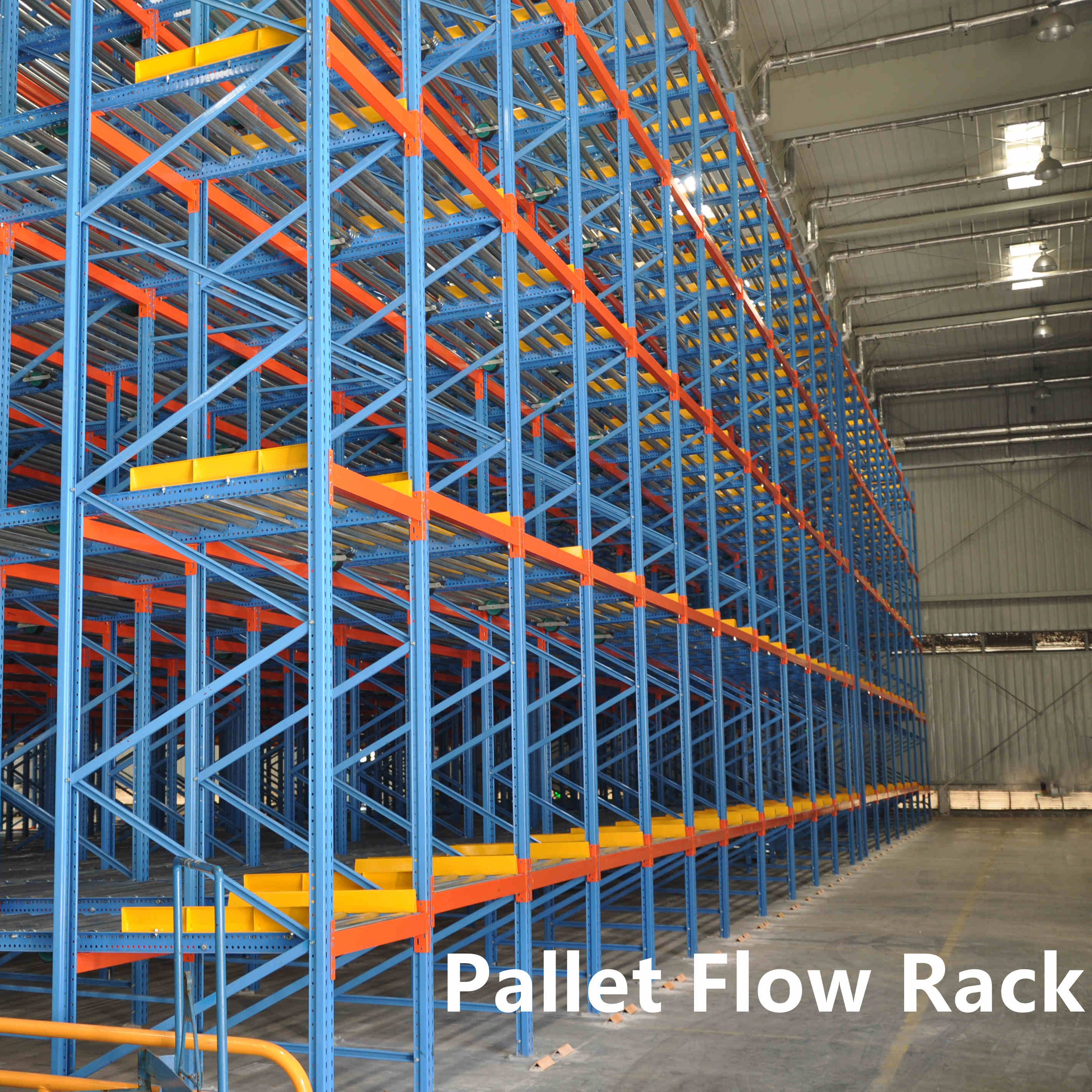 Customized Gravity Flow Pallet Roller Shelf System Heavy Duty Pallet Flow Rack