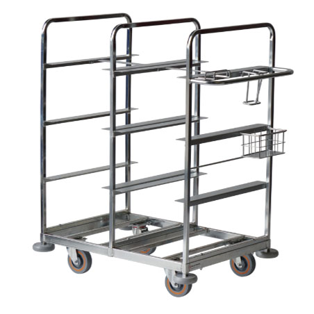 Factory Wholesale Best Sell Heavy Duty Silver/Golden Galvanized/Powder Coated 4 Tier Storage Wire Mesh Containers Warehouse