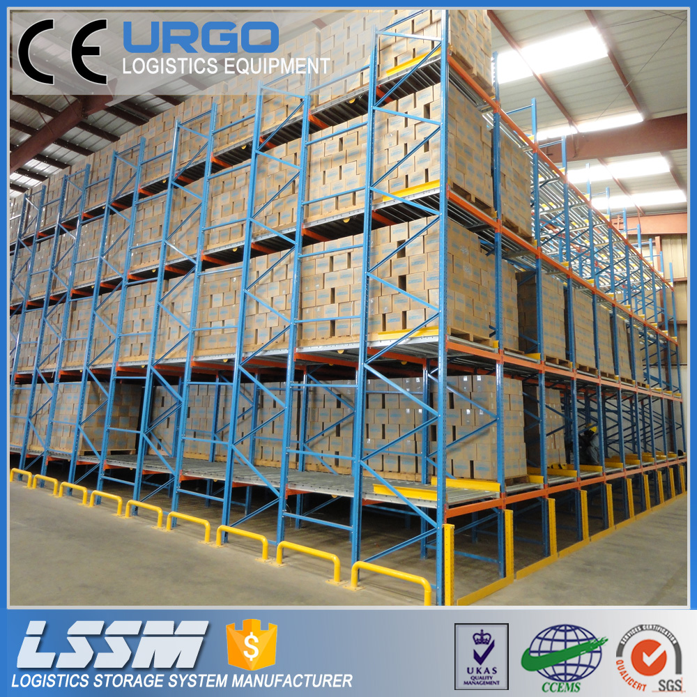 Warehouse High Density Gravity Roller Pallet Flow Racking