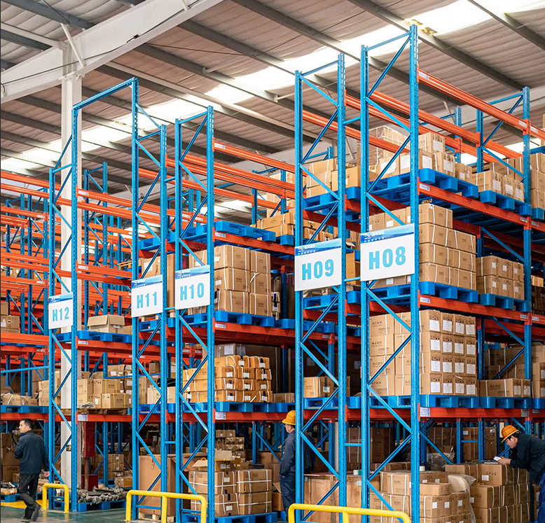 Customized Warehouse Storage Shelf Rack Pallet Racking System Heavy Duty Pallet 3 Layers Beam Rack Selective Pallet Type Racking