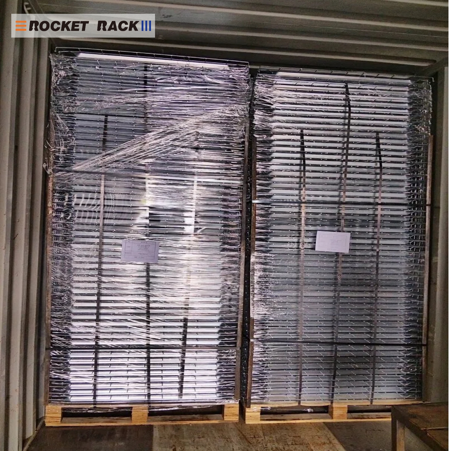 Heavy Duty Selective Pallet Rack 3 Layer Warehouse Storage Rack with Wire Mesh Decking
