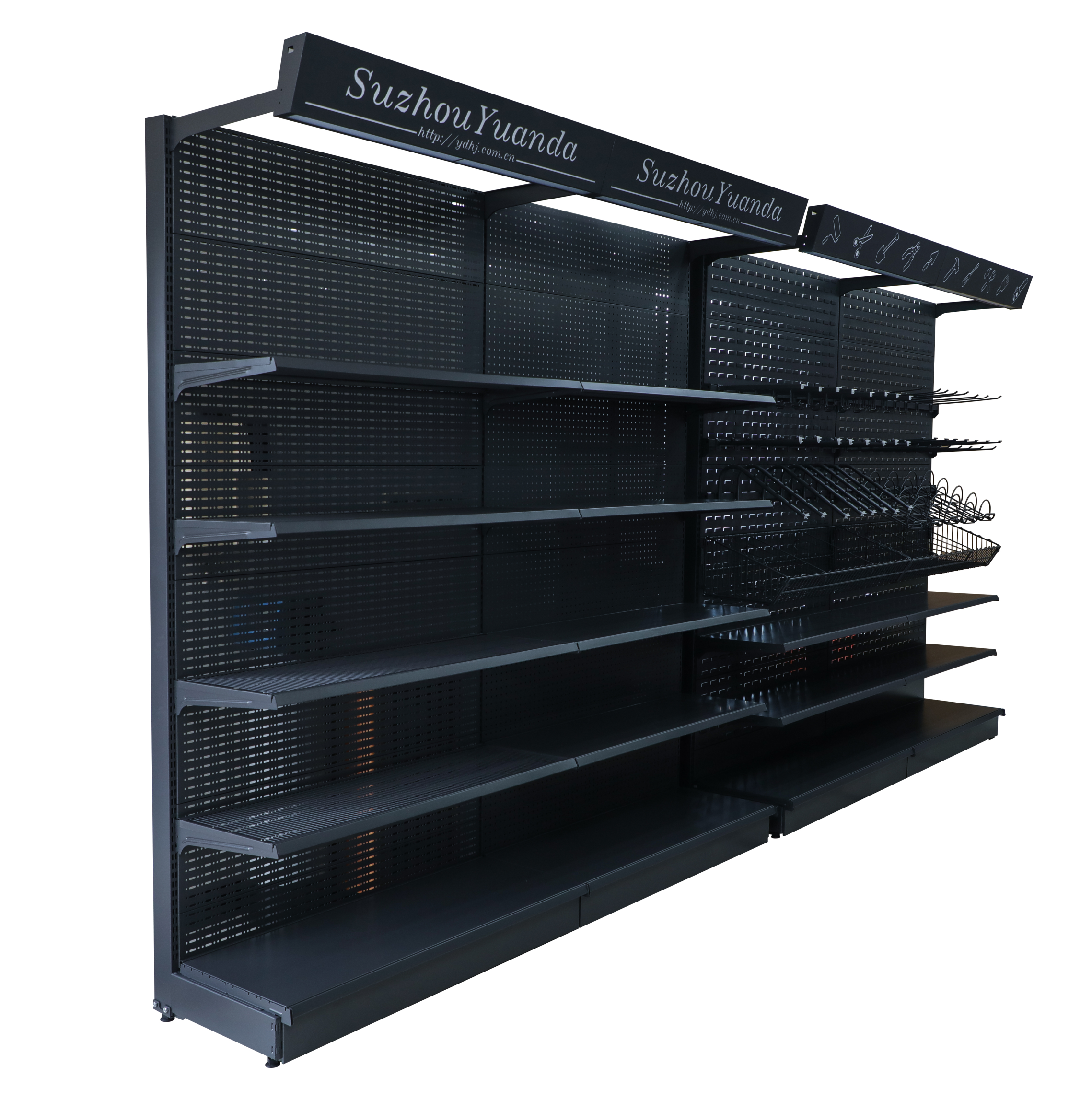 2019 New Design Slatwall Display Shelving/Slatwall Gondola Shelf/Slatwall Gondola Shelving