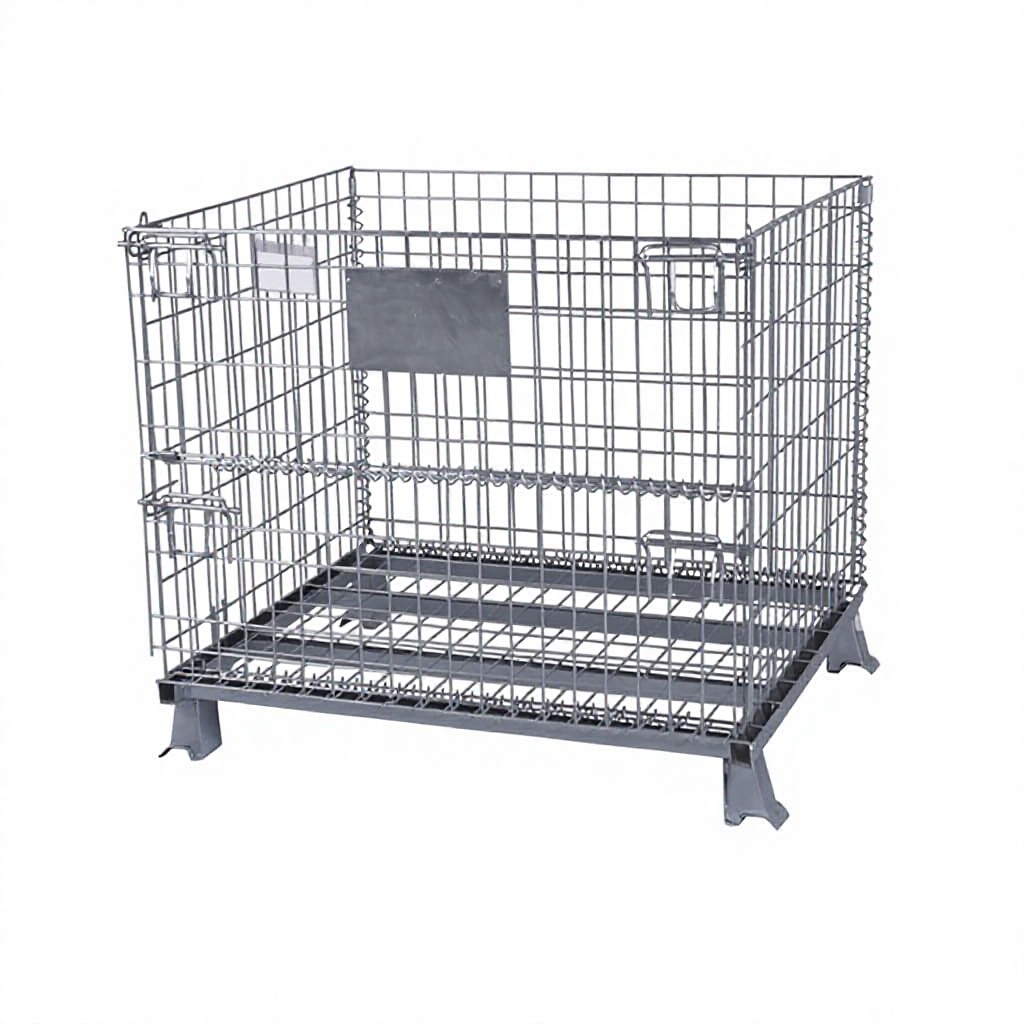 Made Order Wholesale 235 Iron Wire Mesh Storage Cages Multiple Sizes Stackable Foldable; Logistics Warehousing
