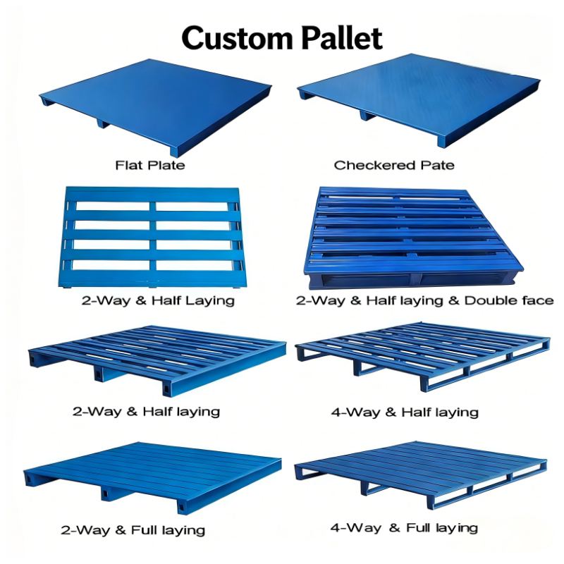 1000kg Steel Pallet Style Stacking Rack With Electrostatic Powder Coating For Warehouse Storage