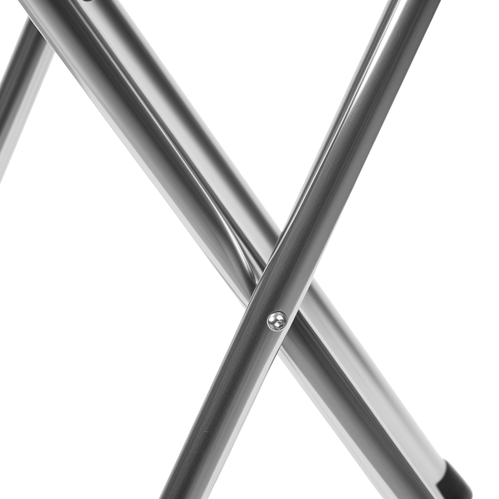 High Quality Black Nylon Strap Foldable Modern Portable Stainless Steel Luggage Rack Commercial Hotel Guest Rooms Durable